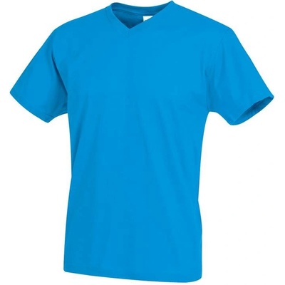 Stedman tričko Classic V-Neck Men ocean blue modré