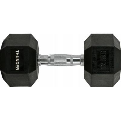 SPORT BLAST Pevná jednoruční činka potažená pogumovaná 1 x 12,5 kg