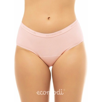 Ecomodi menstruační kalhotky růžové z bambusu vysoký pas Sací třída Silná + nepropustná taštička