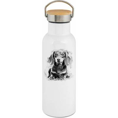 123TRIKO termoska Jezevčík, černý tisk 500 ml