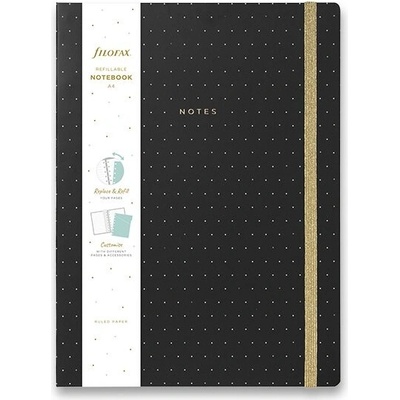 Filofax Zápisník Moonlight A4 černý