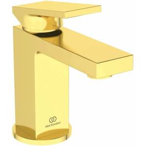 Ideal Standard Смесител за умивалник Ideal Standard Atelier Extra Piccolo, златист цвят, с метален изскачащ клапан (BD502A2)