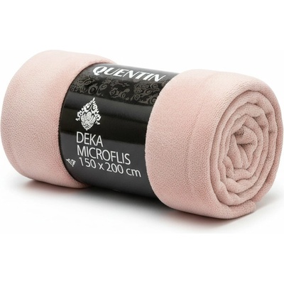 Quentin deka mikrofleece QK-210 B jednobarevná starorůžová 150x200