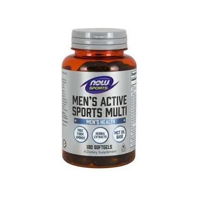 NOW Мултивитамини за мъже, NOW Men's Active Sports, 180 softgels, 2425
