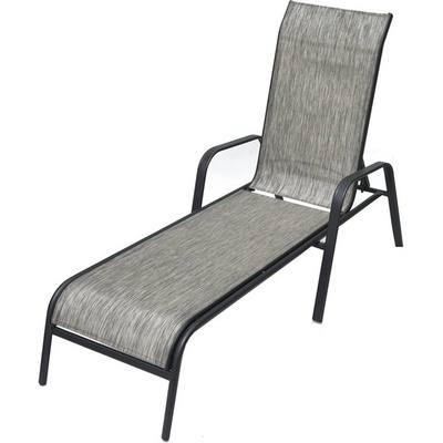 ROJAPLAST Lehátko záhradné polohovacie ZWC-52 kovové sivé 17/40007