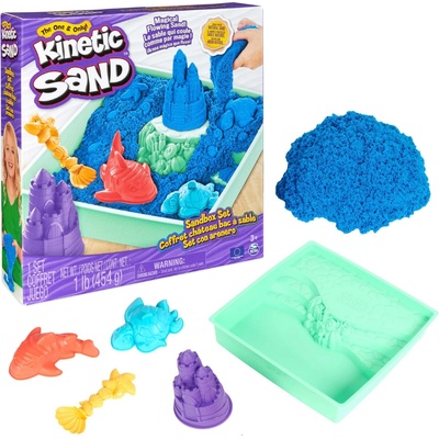 Kinetic Sand Sandbox Set blue play sand