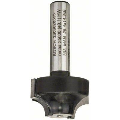 BOSCH Profilové frézy E 8 mm, R1 6,3 mm, D 25,4 mm, L 14 mm, G 46 mm