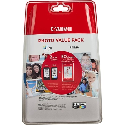 Canon 8286B006 / PG545XLCL546XL комплект оригинални мастилници и фото хартия GP-501 (C545XL546XL)