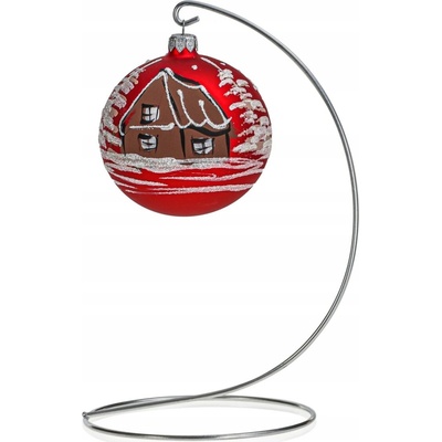 Home Decor Sklenené vianočné gule Ručná výroba Matné 10 cm 4 ks