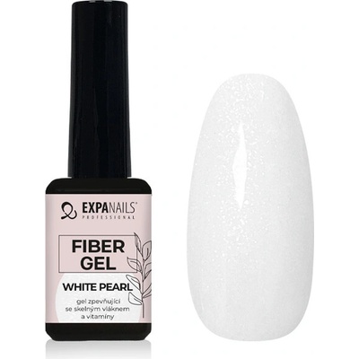 Expa nails Uv Led gel Fiber white Pearl zpevňující gel se skelnými vlákny 11 ml