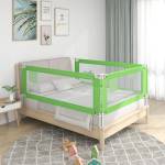 vidaXL Ограничител за бебешко легло, зелен, 120x25 см, плат (10191)