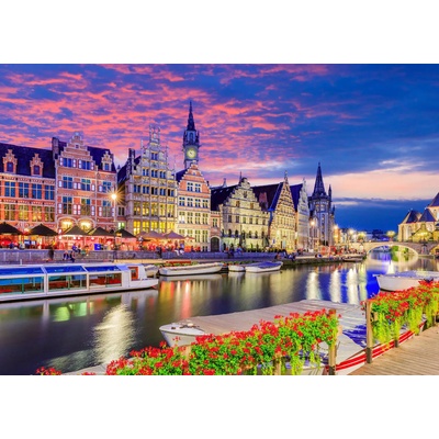 Enjoy - Puzzle Ghent at Twilight, Belgium - 1 000 piese