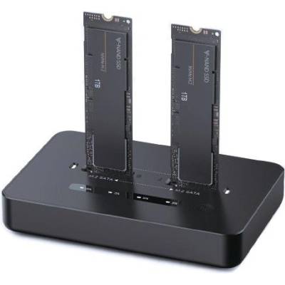 DD2-U3M2 Настолна докинг станция за два диска USB Type-C M. 2 NVME (и SATA) SSD Black (DD2-U3M2)