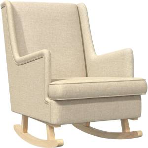 vidaXL Люлеещ се стол Крем 62 x 80 x 85 см текстил (42029968)