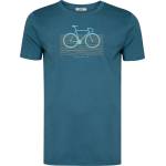 GreenBomb Мъжка тениска GreenBomb Bike Bars Guide T-Shirt - Tidal Blue (216-8899-0111)