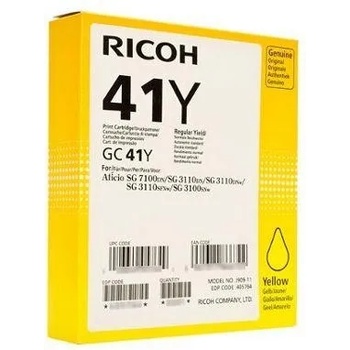 Ricoh Мастило гел RICOH GC41Y 2200 копия Yellow (RICOH-INK-GC41Y)
