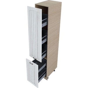 Image 1 of ИРИМ Колонен кухненски шкаф с пет рафта МФ-Бяло фладер-04-65 40 см