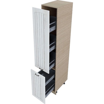 ИРИМ Колонен кухненски шкаф с пет рафта МФ-Бяло фладер-04-65 40 см