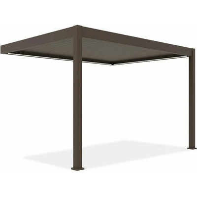 Gutroof ELEGANCE WALL AUTOMATIC hliníková pergola s led osvetlením 3 x 4 m, taupe