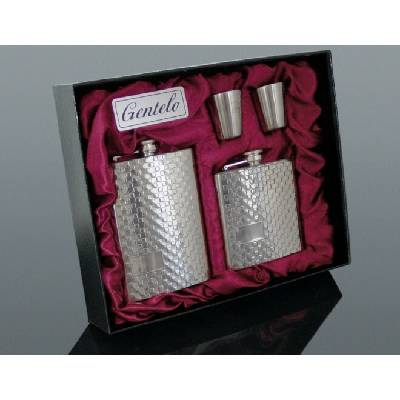 Súprava DOUBLE ploskačka 240 a 180 ml + 2 ks štamperlíkov 30 ml