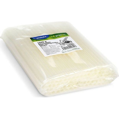 JUMBO Slámka bio-kompozit opakovaně použitelná bílá 8 mm x 25 cm 100 ks