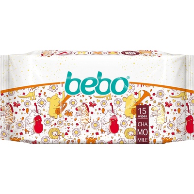 Bebo мокри кърпи с екстракт от лайка - 15 броя