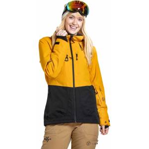 Meatfly Дамско яке за сноуборд и ски Meatfly Gaia Sunflower / Black Meatfly | Cheren | ЖЕНИ | S