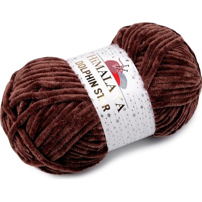 Pletací žinylková příze s lurexovým vláknem Dolphin Star 100 g Varianta: 14 (92166) hnědá, Balení: 1 ks 52785/131243/258157