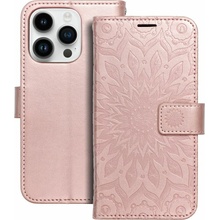 VENNUS Mandala Mezzo zavírací pouzdro pro iPhone 14 Pro, růžovo-zlaté