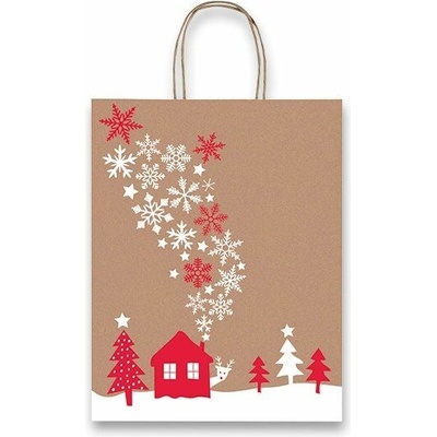 Vánoční papír. taška SADOCH Fantasia Snowflakes L, 360x120x460mm