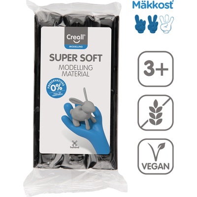Creall modelovacia hmota Super soft 500 g čierna
