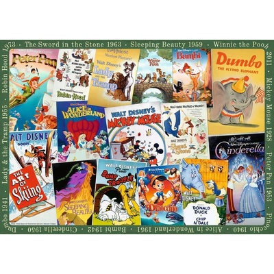 RAVENSBURGER Disney Vintage plakáty 1000 dílků