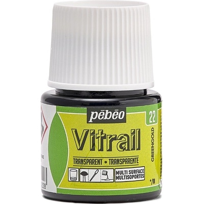 Pébéo Nevypaľovacia farba na sklo Vitrail 45 ml 22 Greengold