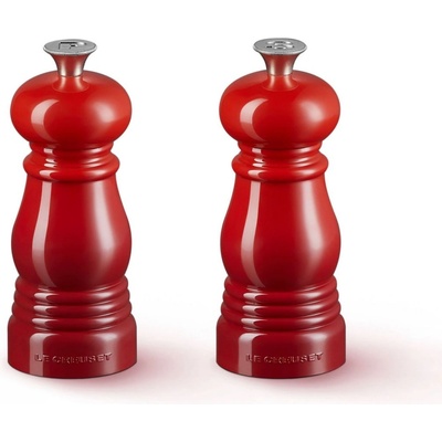 Le Creuset Комплект мелнички за черен пипер и сол 11 см, комплект от 2 бр. , CERISE, пластмаса, Le Creuset (LECR96002500060000)