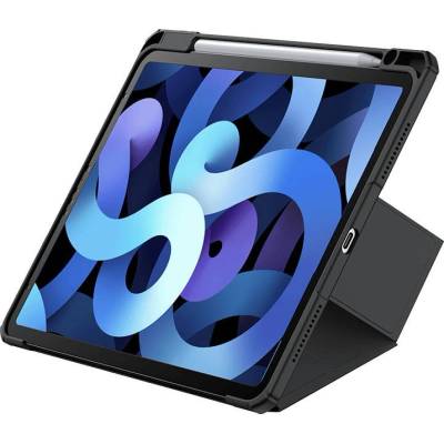 Baseus Minimalist Series Protective Case - удароустойчив хибриден кейс с поставка и отделение за Apple Pencil за iPad Air 5 (2022), iPad Air 4 (2020) (черен)