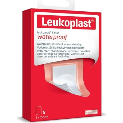 Leukoplast náplast s polštářkem 5 x 7,2 cm 5 ks