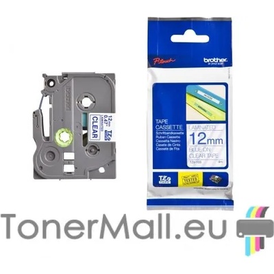 Brother Tape Blue on Clear Brother TZ-133