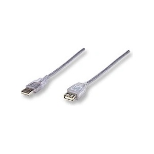 Manhattan 340502 : : usb 2.0 удължителен кабел, am-af, 4.5 м, сив (340502)
