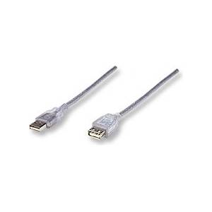 Manhattan 340502 : : usb 2.0 удължителен кабел, am-af, 4.5 м, сив
