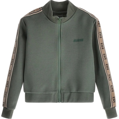 GUESS Спортен суичър за момиче в зелено с контрастни ивици Guess