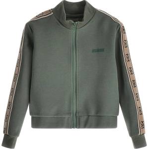 GUESS Спортен суичър за момиче в зелено с контрастни ивици Guess