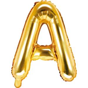 PartyDeco Балон от фолио Mini - Буква А 35см златист