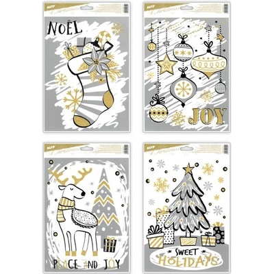 MFP Paper Okenní fólie vánoce glitr VA015 20x30cm