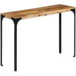 vidaXL Конзолна маса кафява 110x35x76см бор манго дърво масив и желязо (374901)