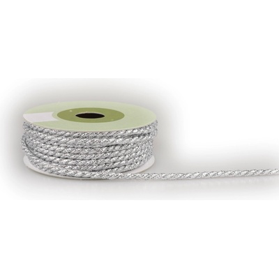 Provázek polyesterový 4mm x 4,6m vzor 9016 750-STŘÍBRNÁ METAL