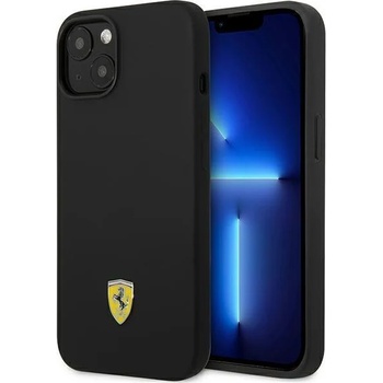 Ferrari Кейс Ferrari FEHCP14SSIBBK за iPhone 14 6.1"", черен/черен, твърд, силиконов, с метално лого (KXG0036522)