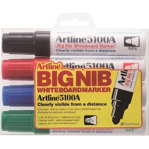 Artline Арлайн Маркер за Бяла Дъска 5100А ГОЛЯМ комплект от 4 бр (ek-5100a/4w)