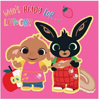 Setino dievčenský uterák Zajačik Bing motív Who's ready for lunch 35 x 35 cm