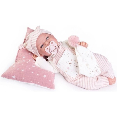 Antonio Juan 70252 CLARA realistická bábätko so zvukmi a mäkkým látkovým telom 34 cm