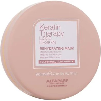 ALFAPARF Milano Keratin Therapy Lisse Design Rehydrating хидратираща маска за коса 200 ml за жени